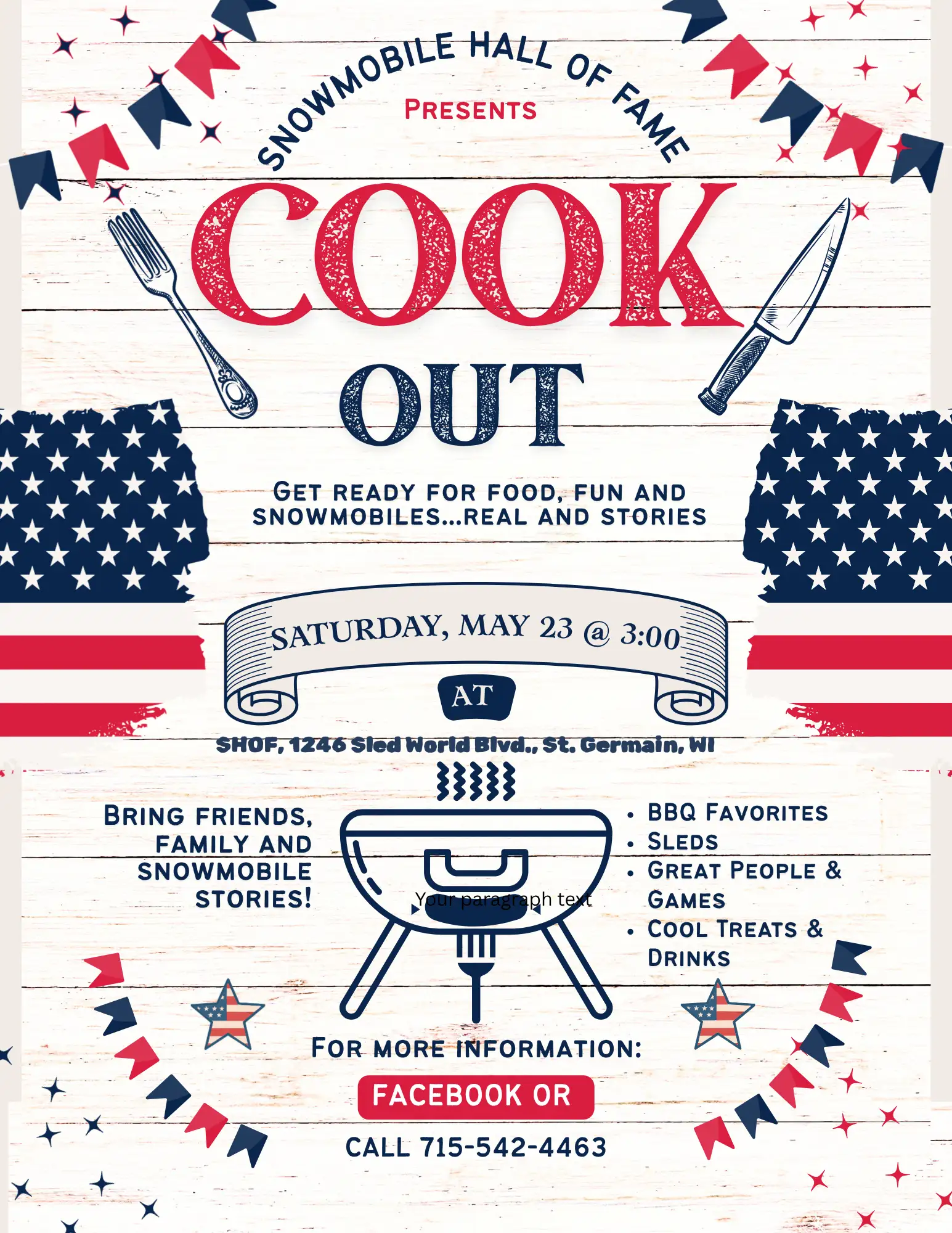 Hall of Fame Cook Out